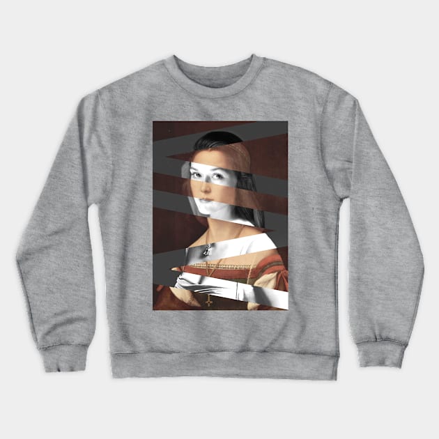 Portrait of Woman by Raphael and Meryl Streep Crewneck Sweatshirt by luigi-tarini